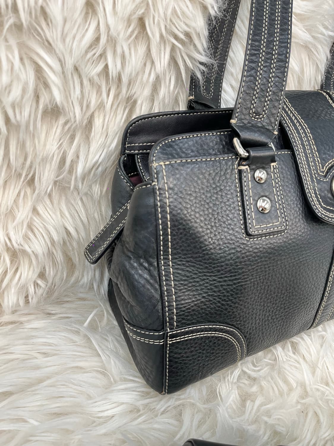 Coach Black Unique Leather Bag 상품이미지4