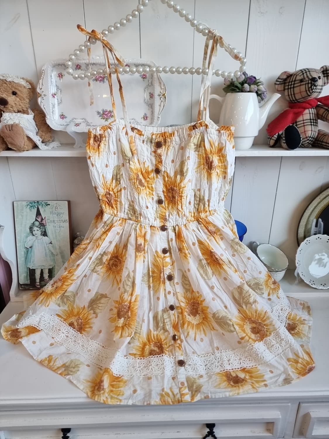 리즈리사(LIZ LISA) 해바라기 셔링 미니 원피스 상품이미지4