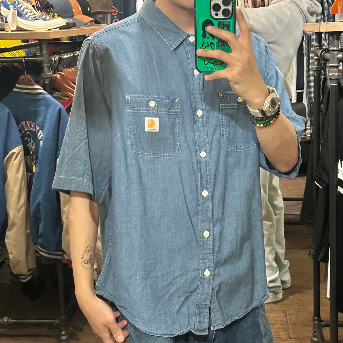 [HI] 칼하트 반팔 데님셔츠 상품이미지4