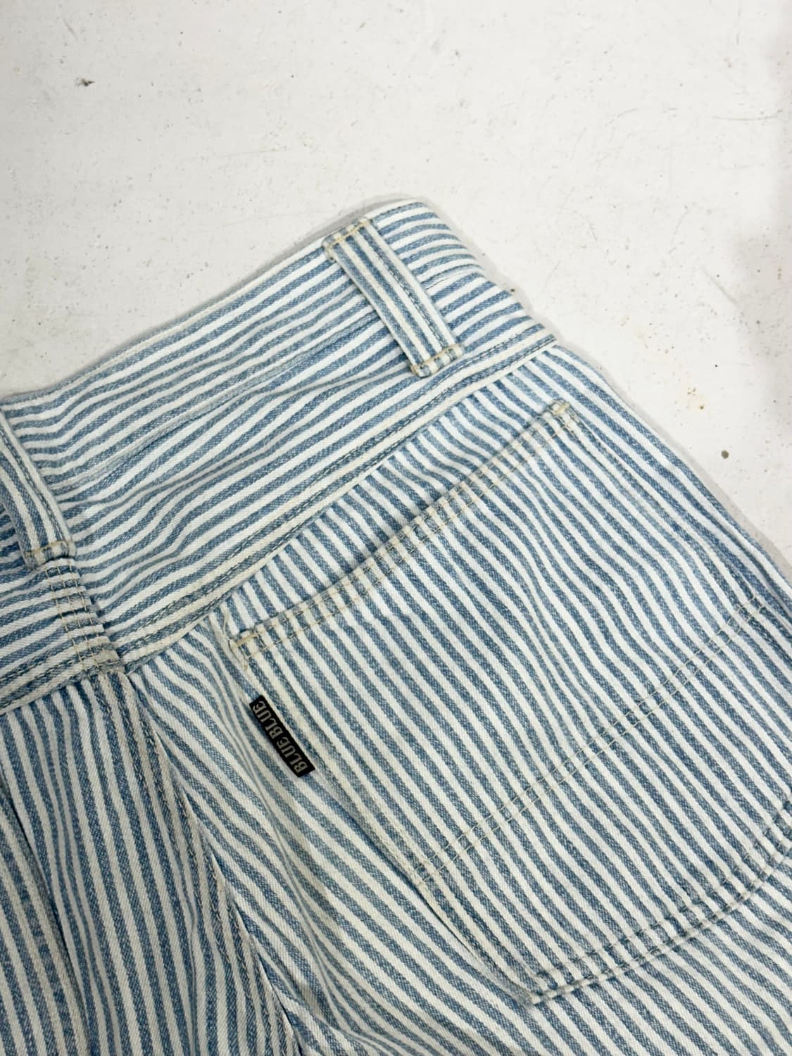 블루블루 히코리 블루 스트라이프 카펜터 와이드 팬츠  상품이미지6