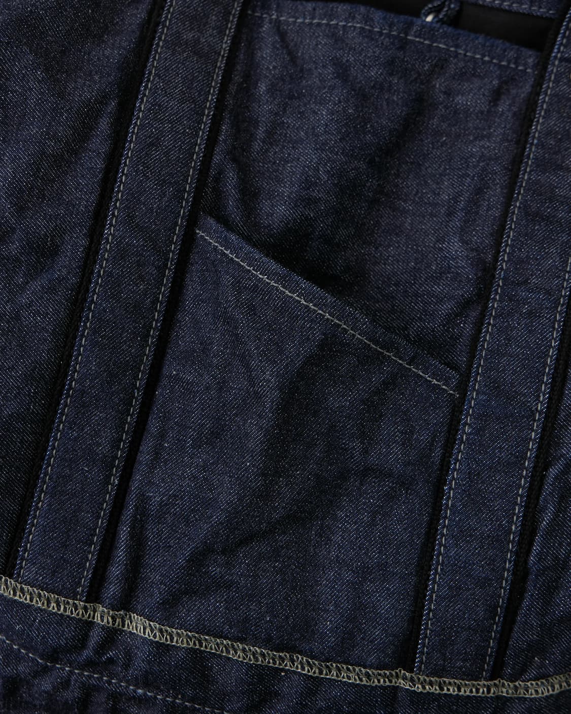 나이스네스 25AW I.LANDS 14OZ 데님 레더스트랩 숄더백 토트백 상품이미지6