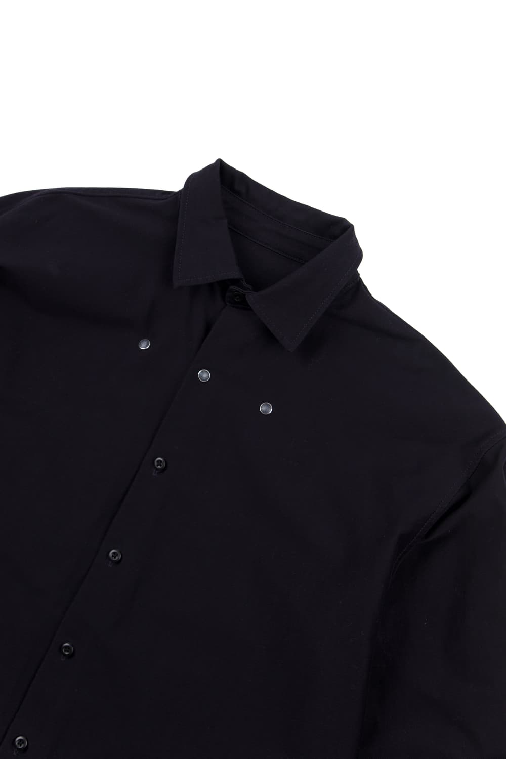 PORTER CLASSIC 스트레치 셔츠 블랙  상품이미지2