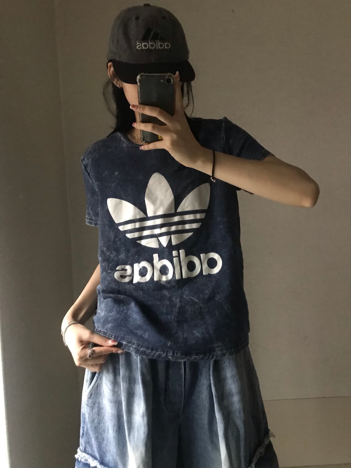 아디다스 워시드 데님 반팔티셔츠 상품이미지3