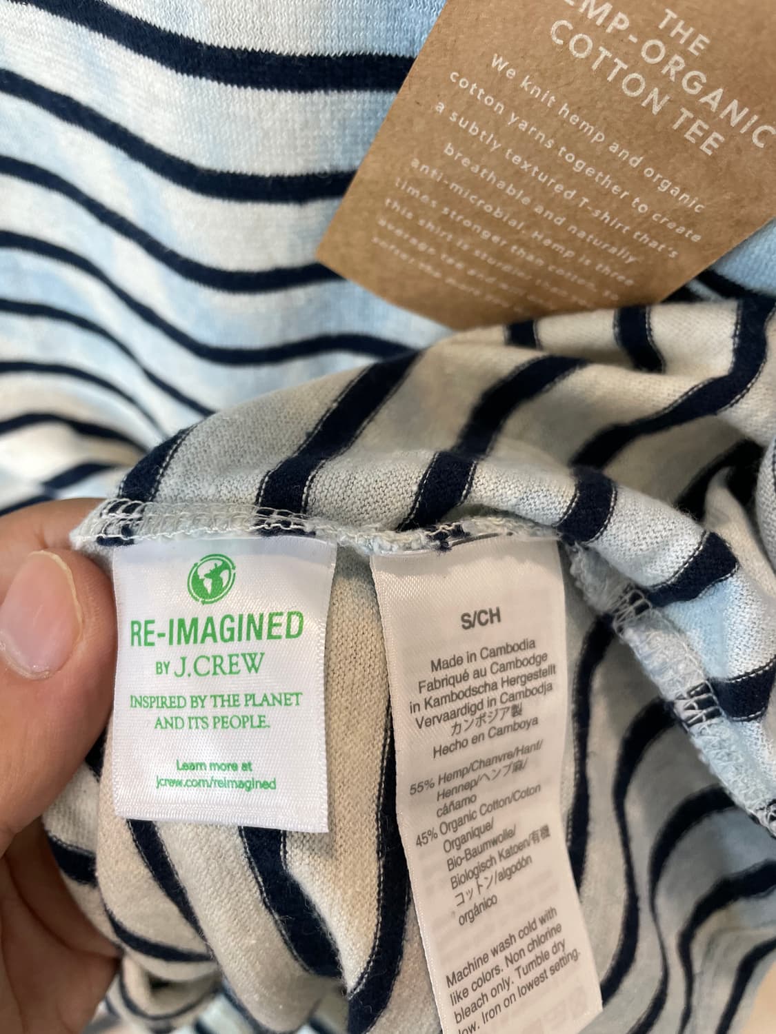 (S) jcrew 제이크루 포켓 스트라이프 반팔티 상품이미지5