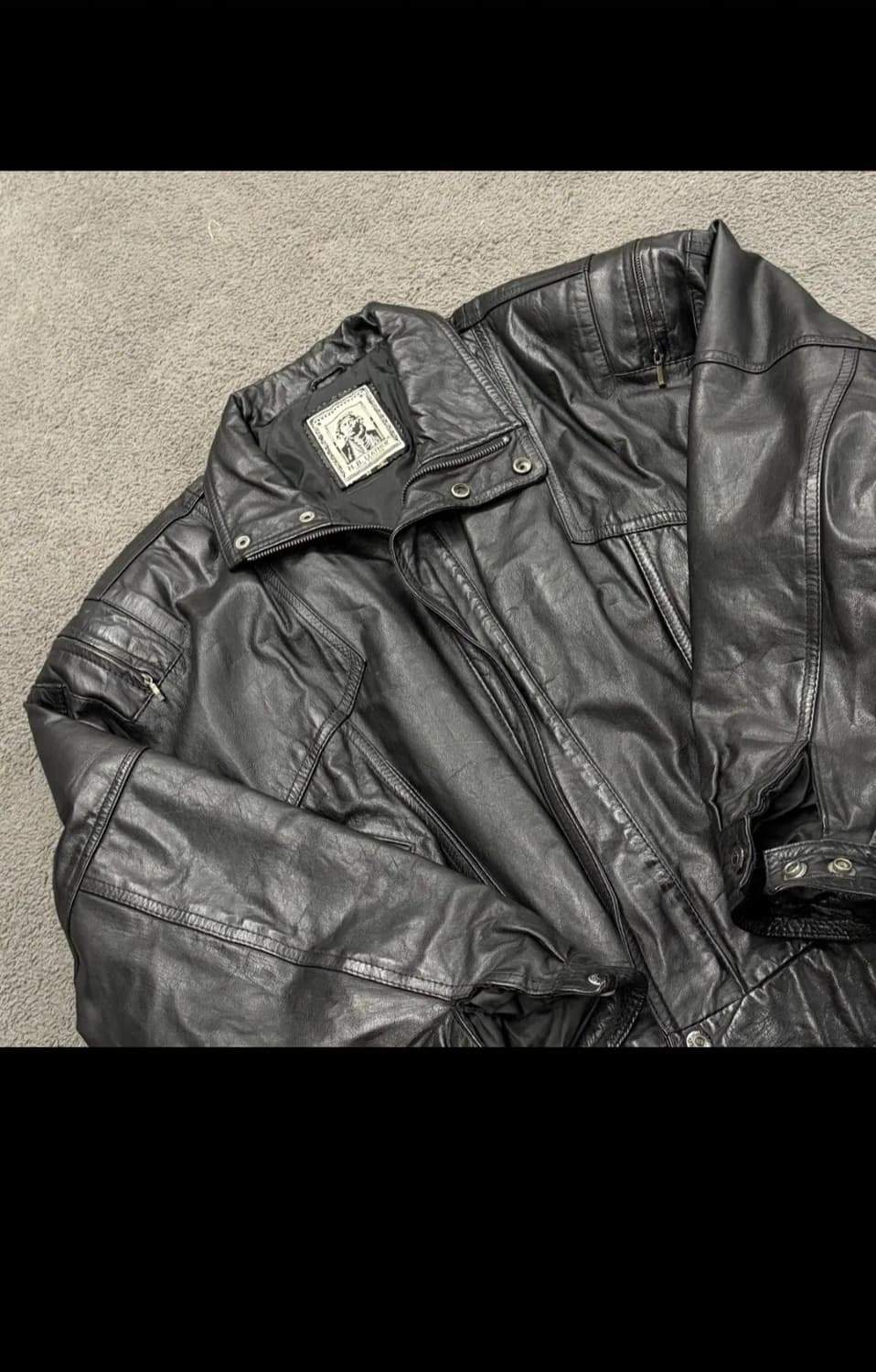 H.B. LEATHER 블랙 양가죽 자켓 XL 상품이미지1