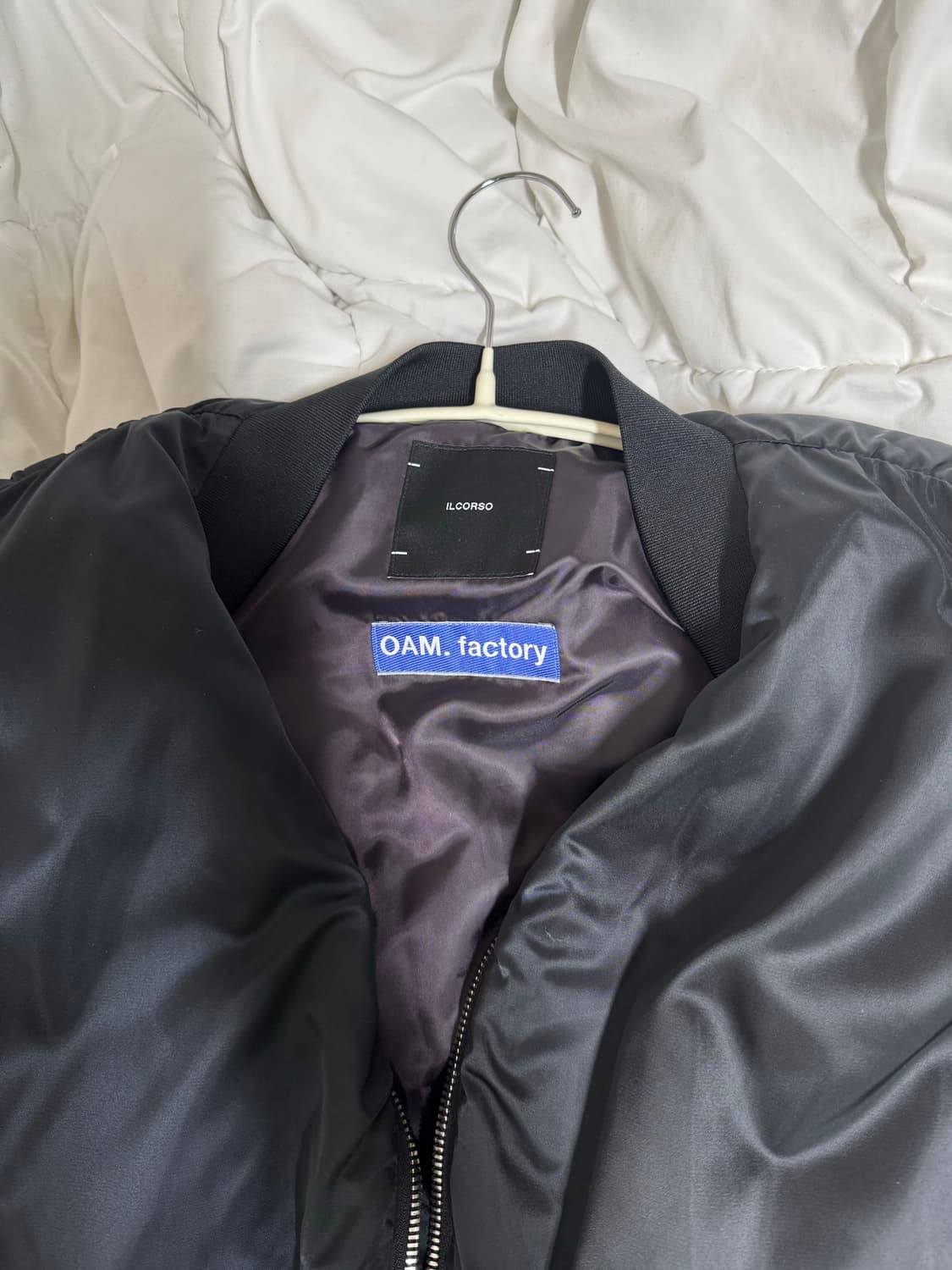 oam.factory X ILCORSO 셔링 패딩 MA-1 블랙 상품이미지2