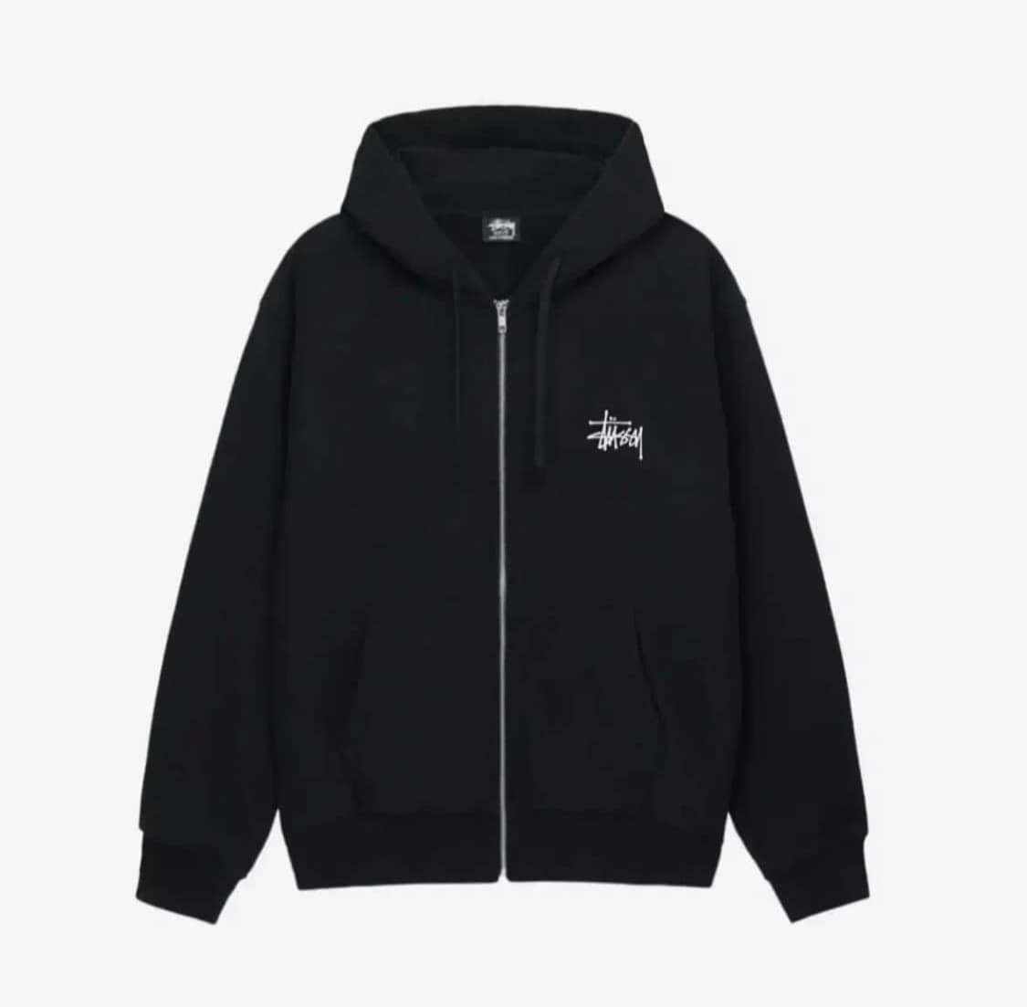 스투시 베이직 후드집업 블랙 M 상품이미지1
