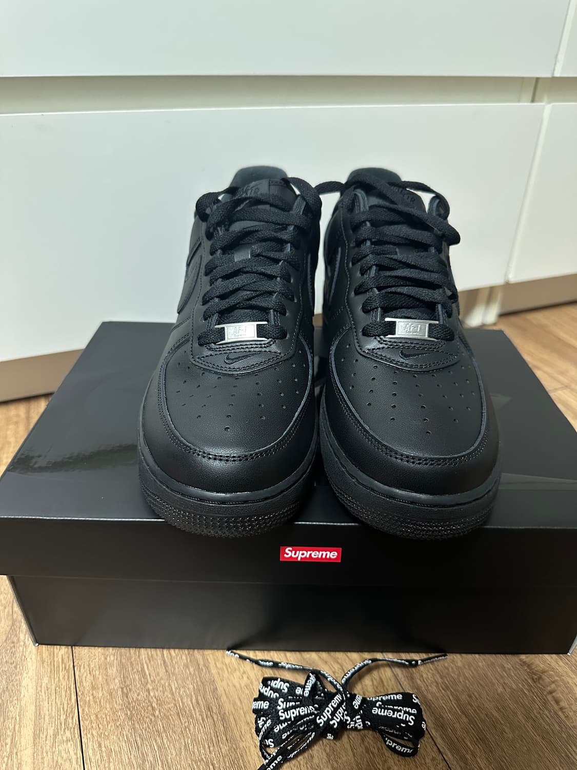[270] 나이키 슈프림 포스 에어포스1 블랙 상품이미지2
