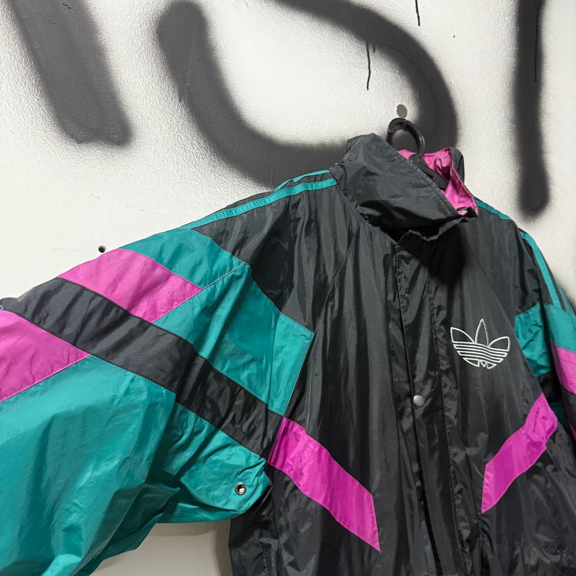 90s 아디다스 올드스쿨 빅사이즈 파이어 버드 윈드브레이커 자켓 상품이미지4