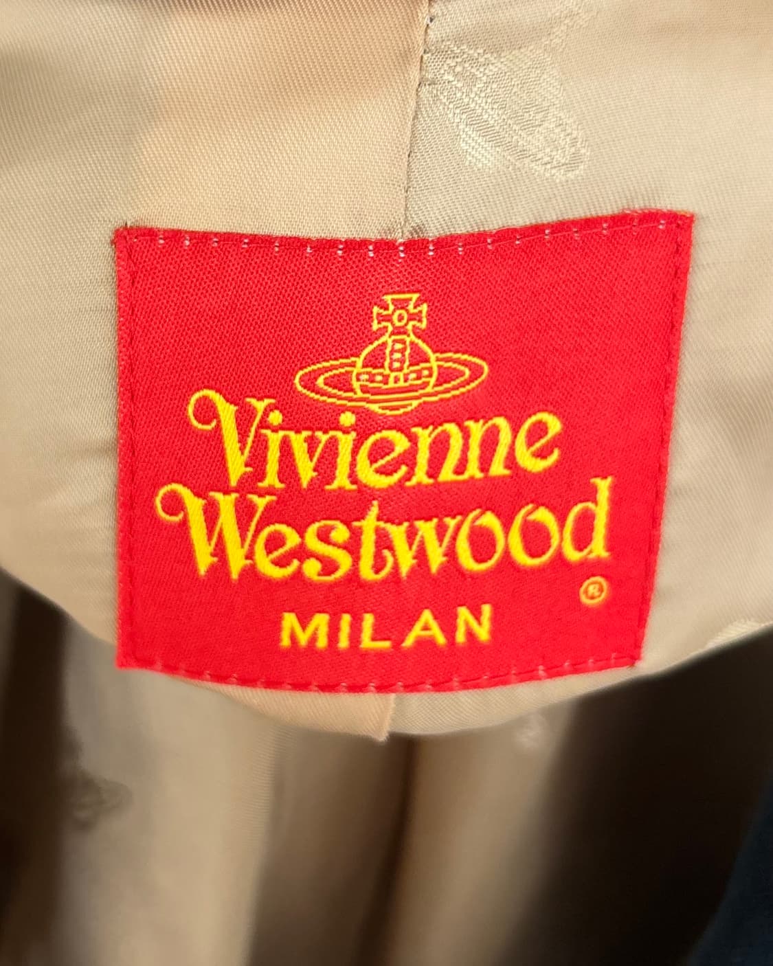 비비안웨스트우드 딥네이비 레드 라벨 벨벳 크롭 자켓 상품이미지7