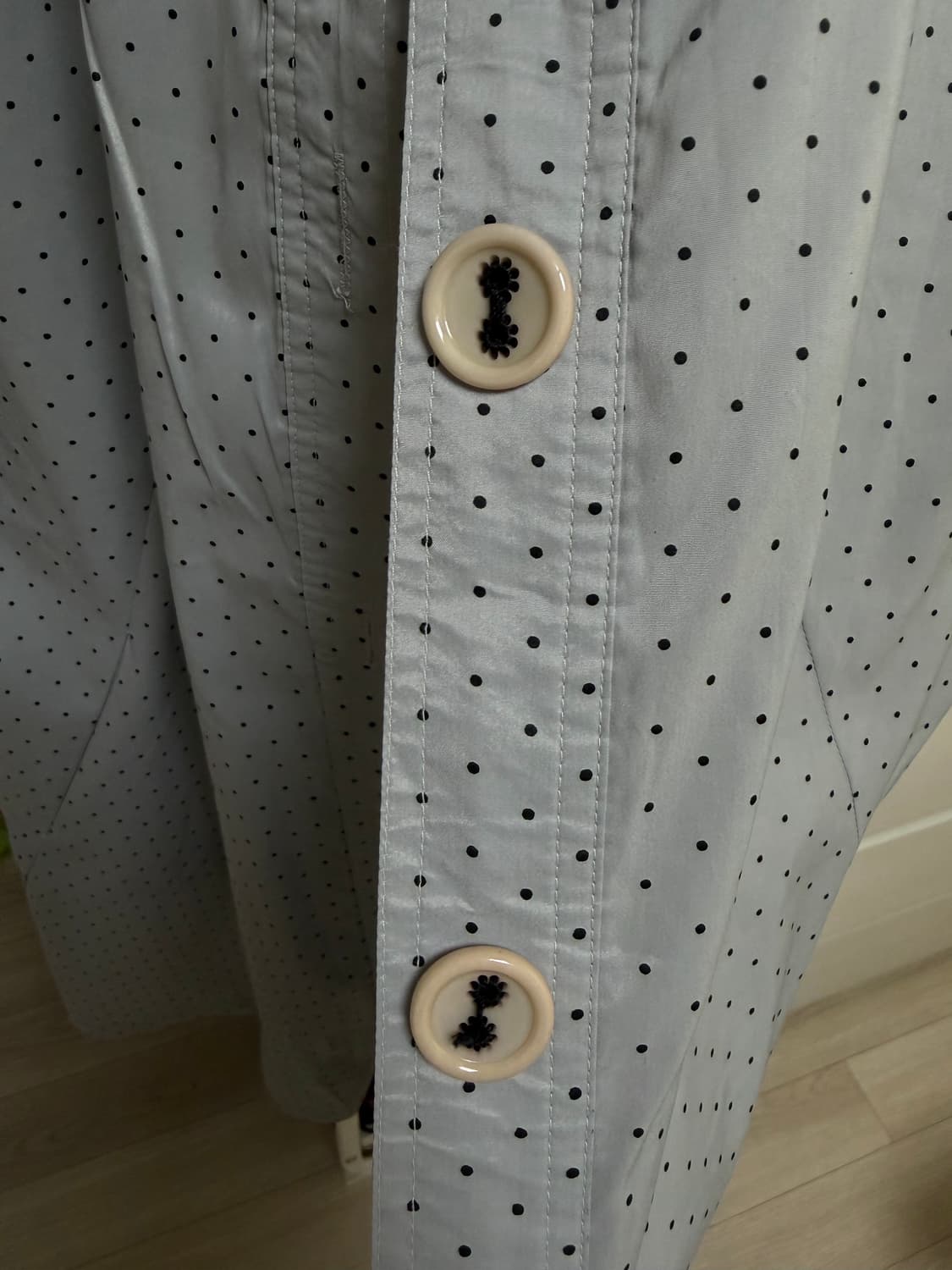 5부 도트 셔츠원피스 상품이미지4