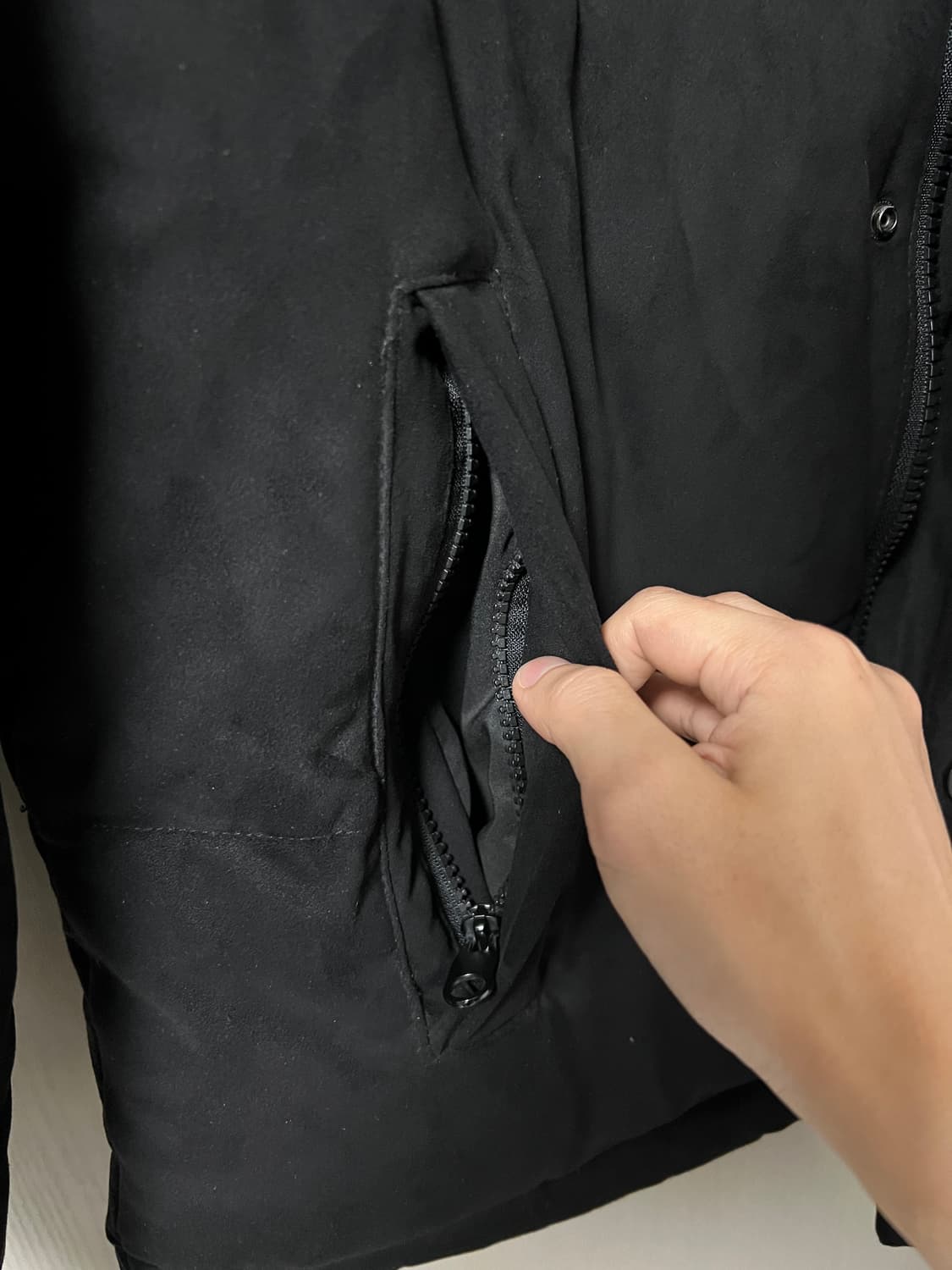 자라 퍼 에코 스웨이드 패딩 점퍼 M 상품이미지8