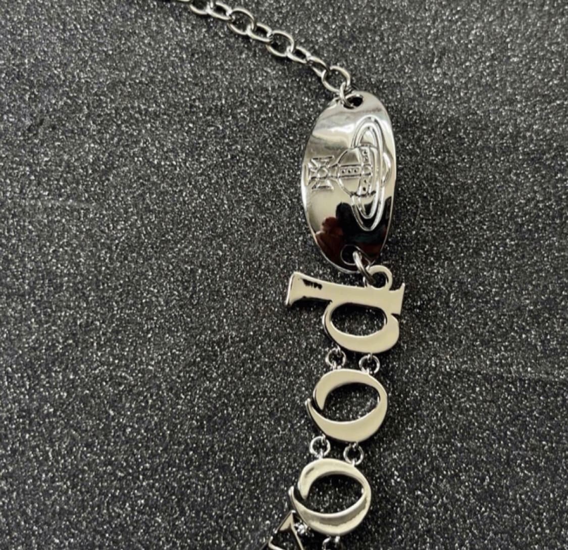 비비안웨스트우드 아카이브 레터링 orb 각인 초커 목걸이 상품이미지4