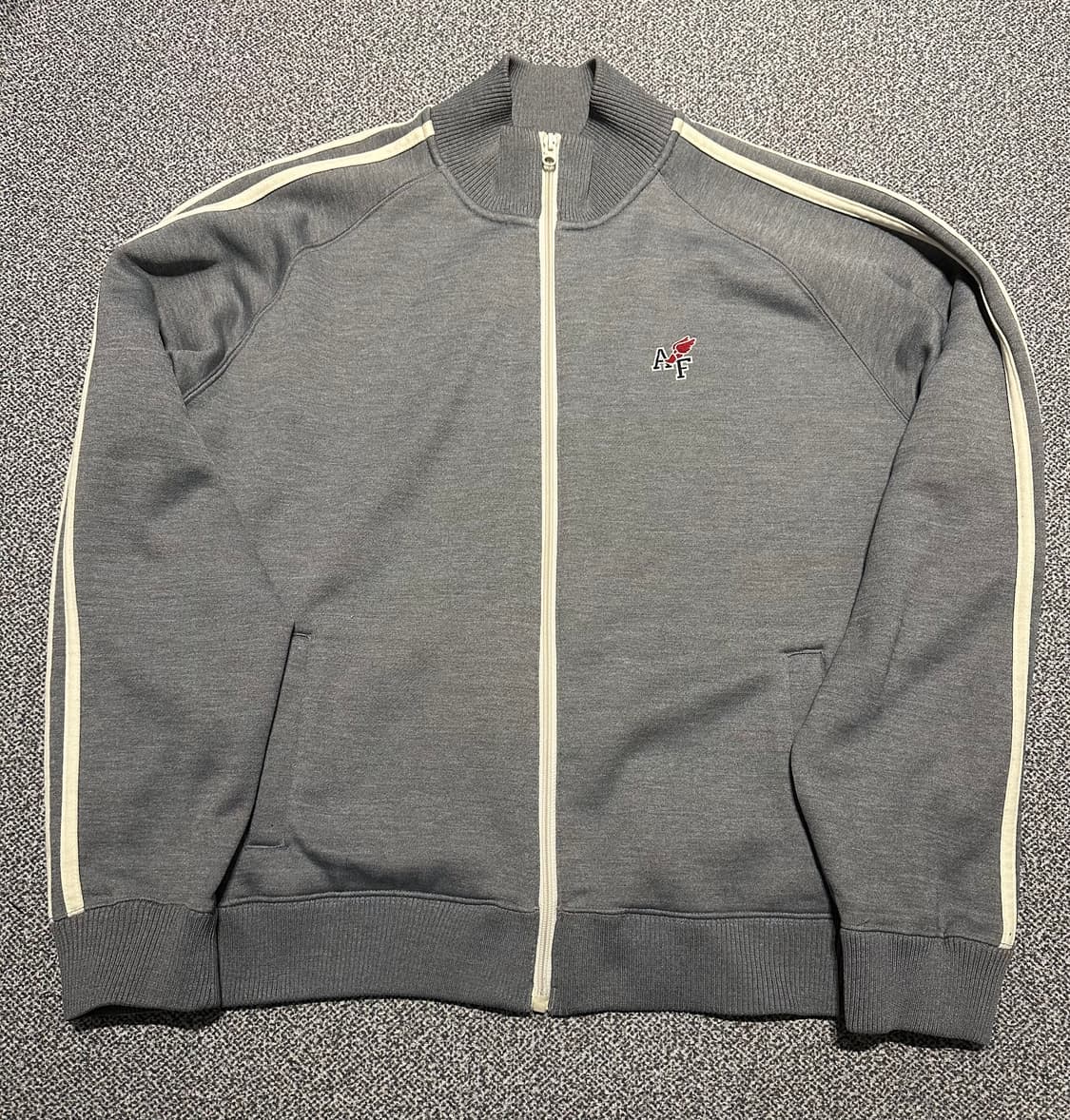 아베크롬비 빈티지 Y2K 그레이 기모 트랙탑 져지 XL 상품이미지1