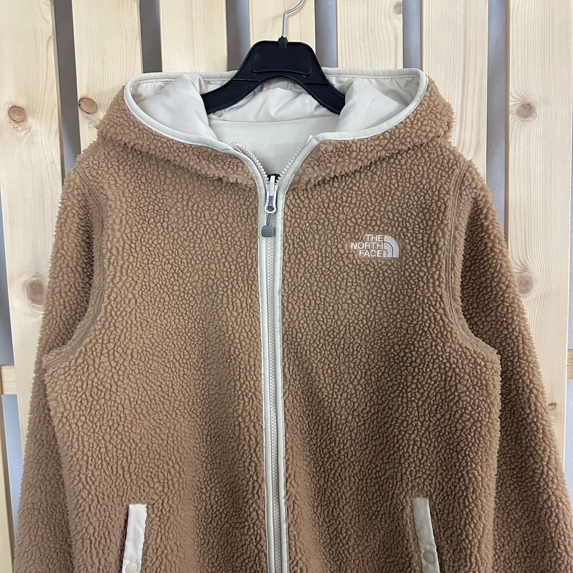(S) 노스페이스 리버시블 양면 플리스 후리스 후드 자켓 상품이미지5