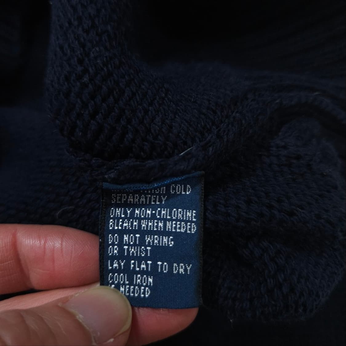 폴로 랄프 로렌 피마 코튼 니트 S 네이비 상품이미지5