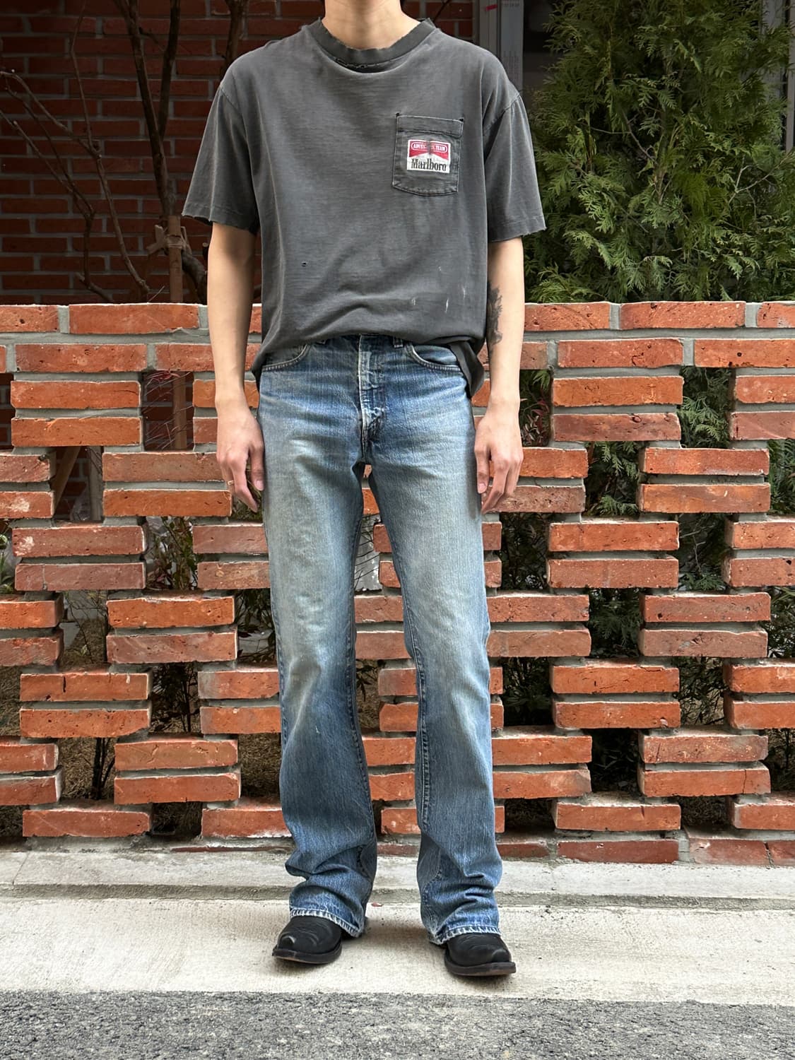 80’s USA 빈티지 리바이스 517 오렌지탭 부츠컷 체인스티치 상품이미지4