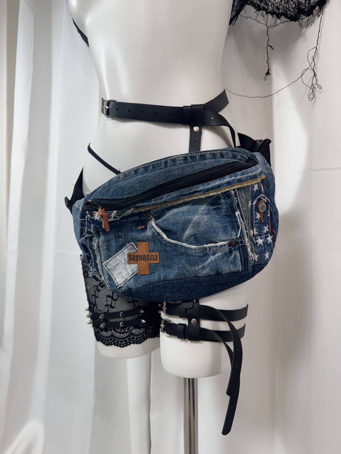 denim detail belt bag 상품이미지2