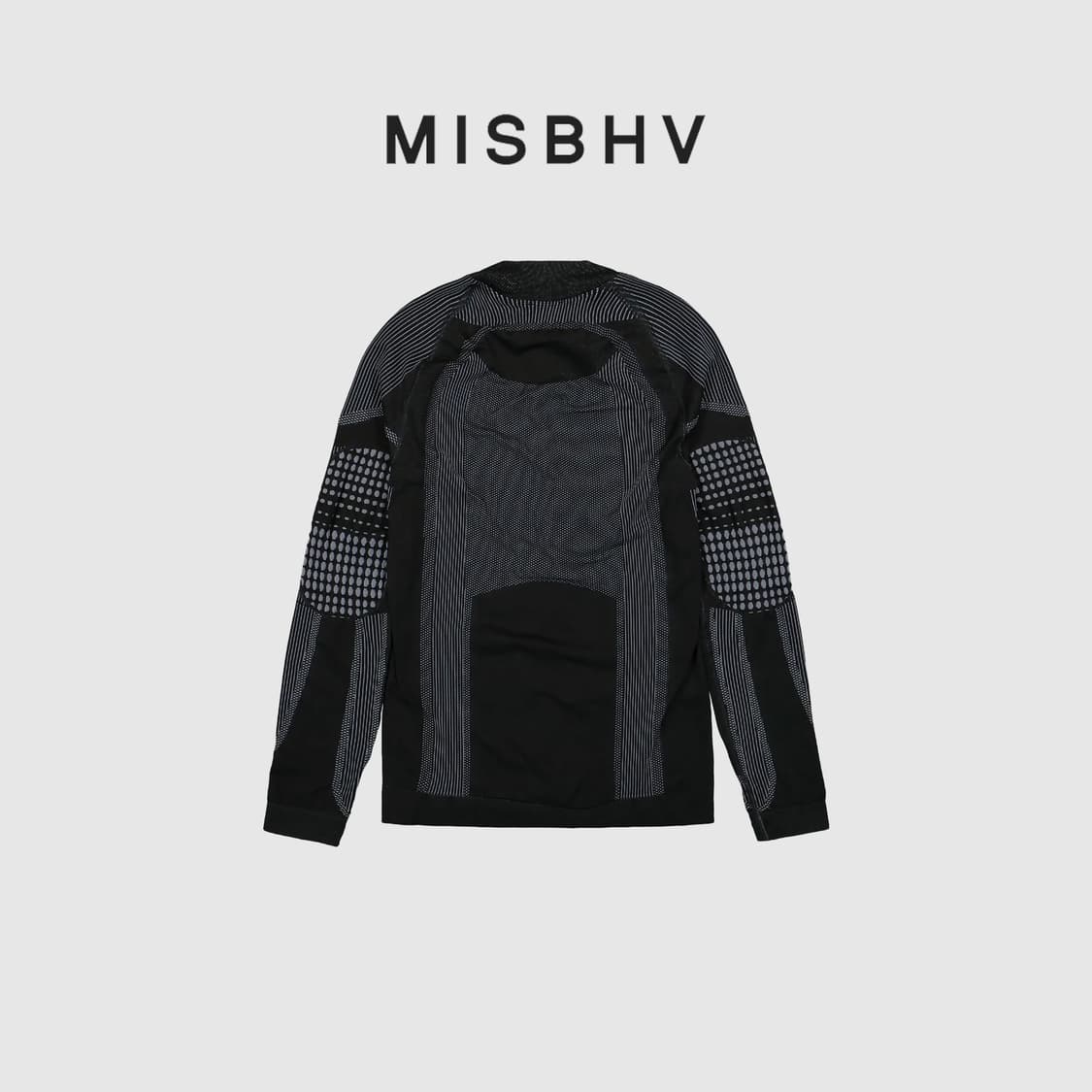 미스비헤이브 로고 프린트 유로파 니트 집업 상품이미지2