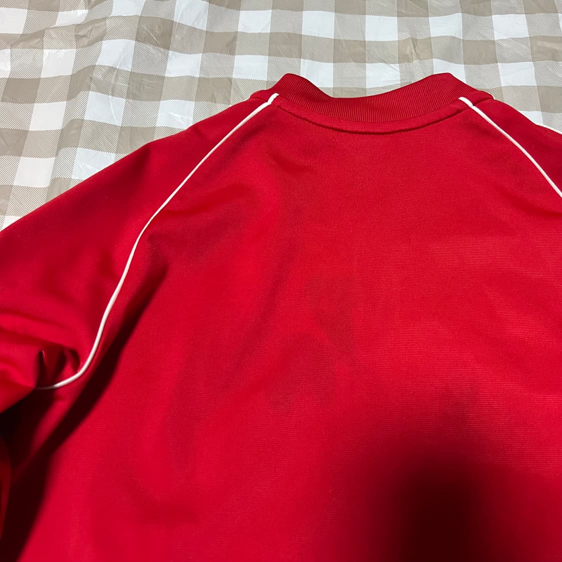 아디다스 슈퍼스타 져지 키즈 레드 140 집업 삼선 트랙탑 빨강 상품이미지7