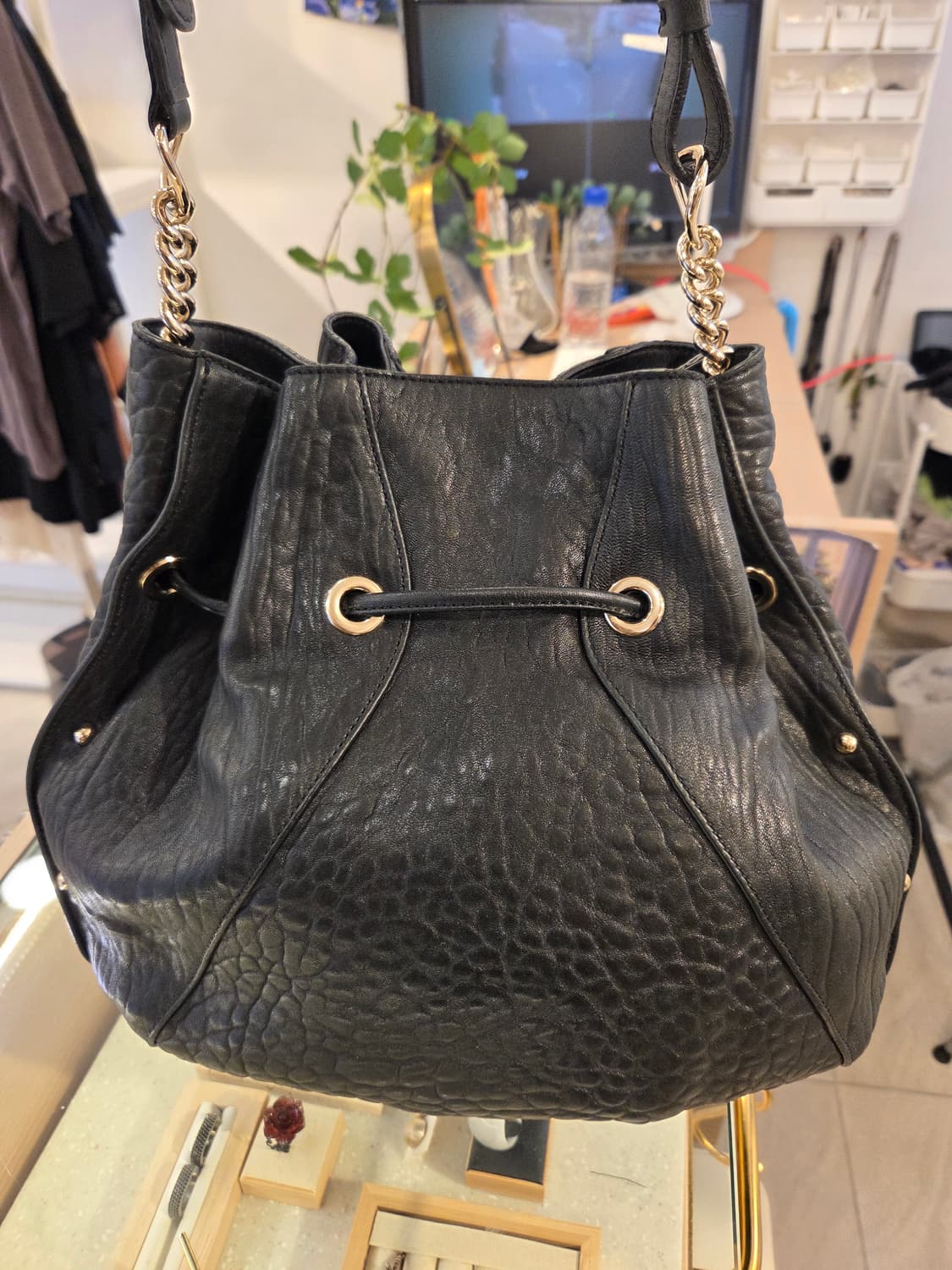 레노마 콤비지퍼 레더 백 (끈조절가능 상품이미지6