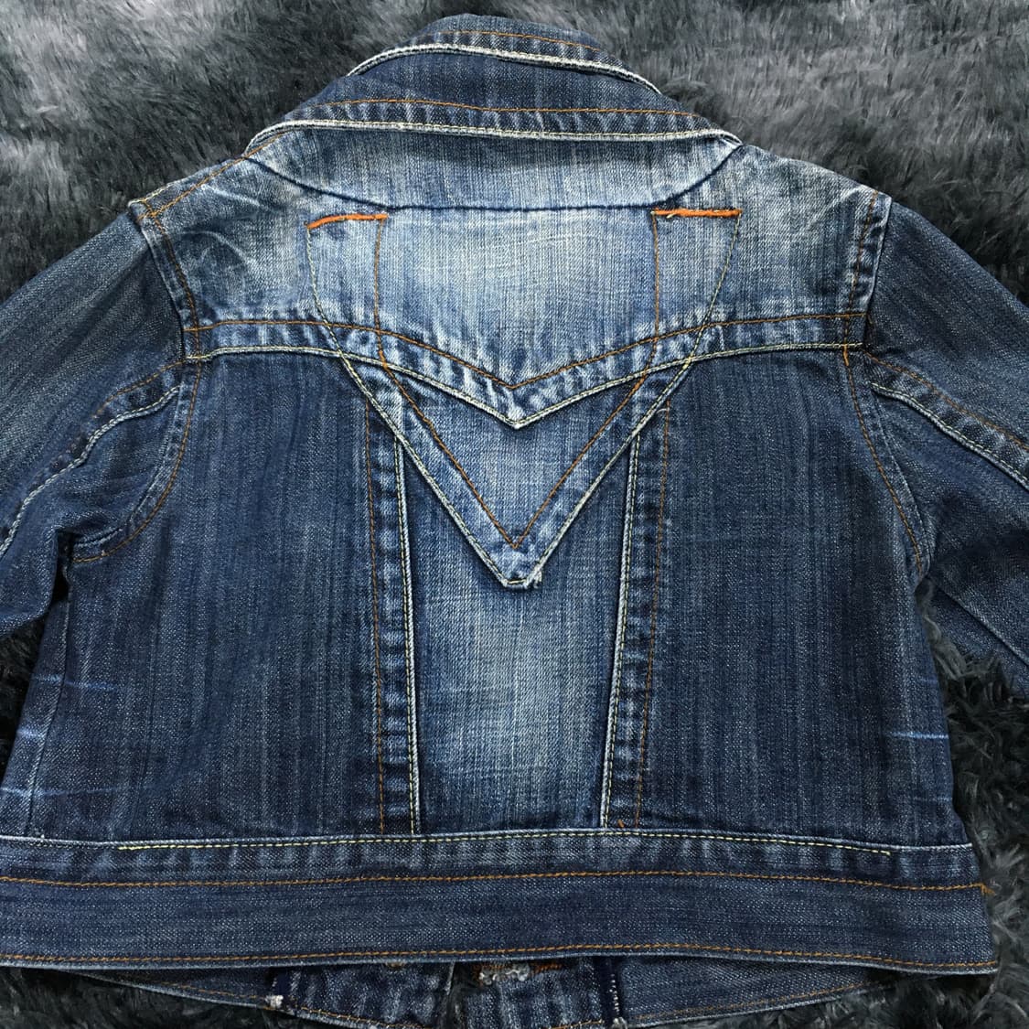 투티/0118 레드페퍼 워싱 크롭 데님 청자켓 y2k  상품이미지5