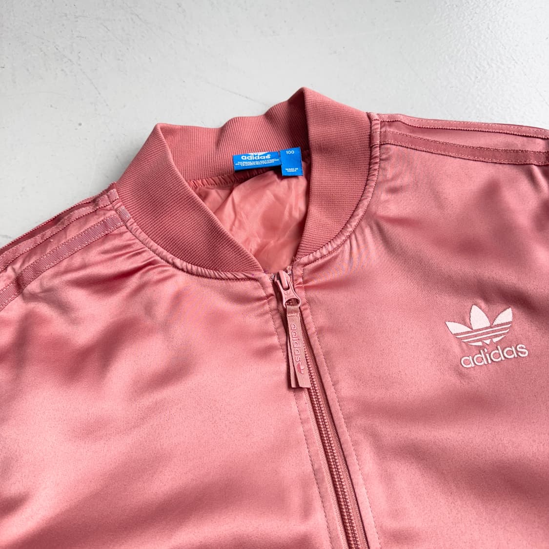 아디다스 파이어버드 빅로고 코랄 핑크 자켓 상품이미지4
