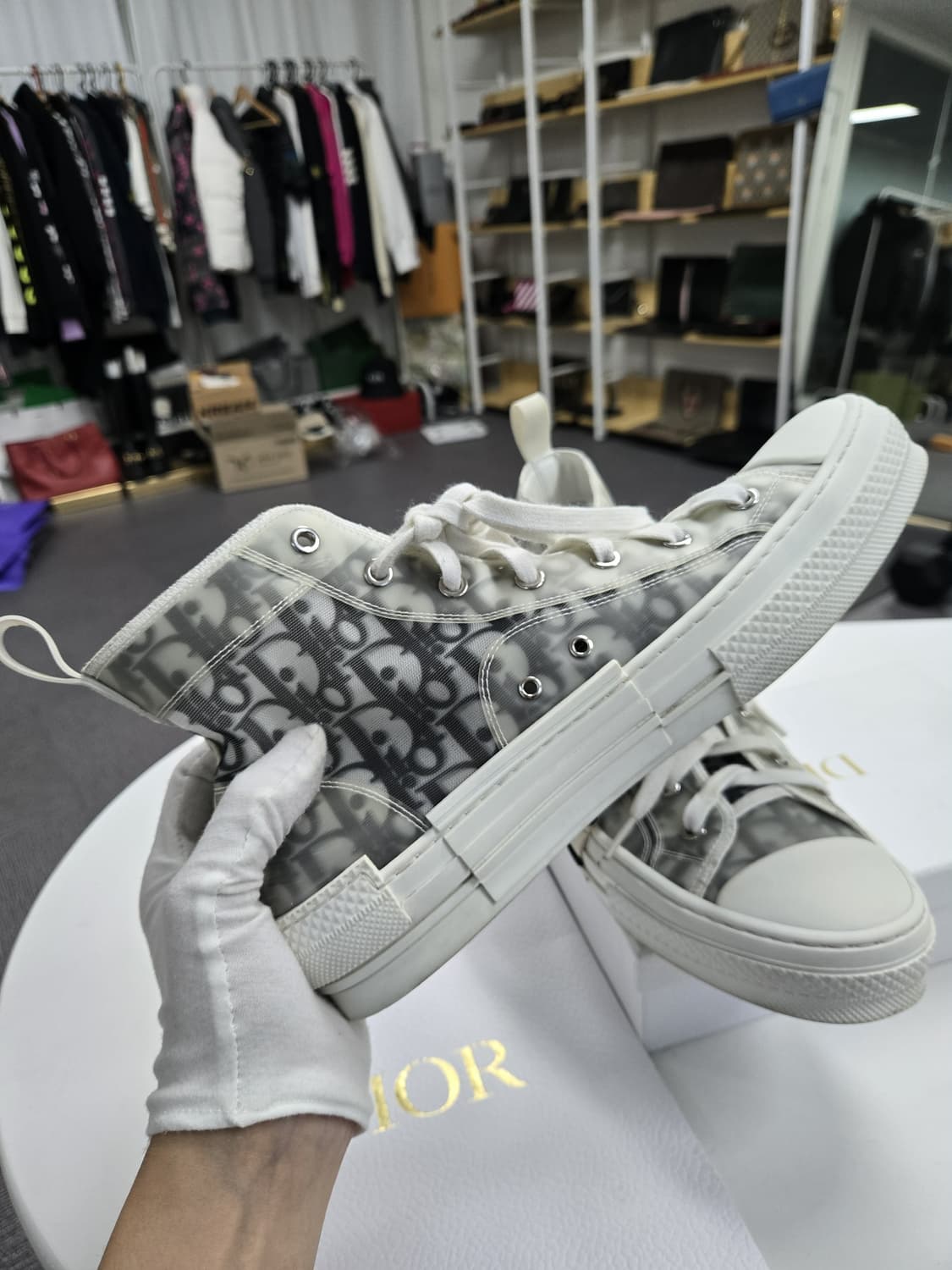 [A급컨디션]디올 오블리크 하이탑 스니커즈 상품이미지5