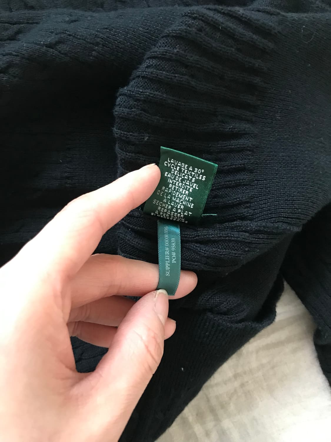 로렌 랄프로렌 포니 로고 카라 블랙 니트 상품이미지9