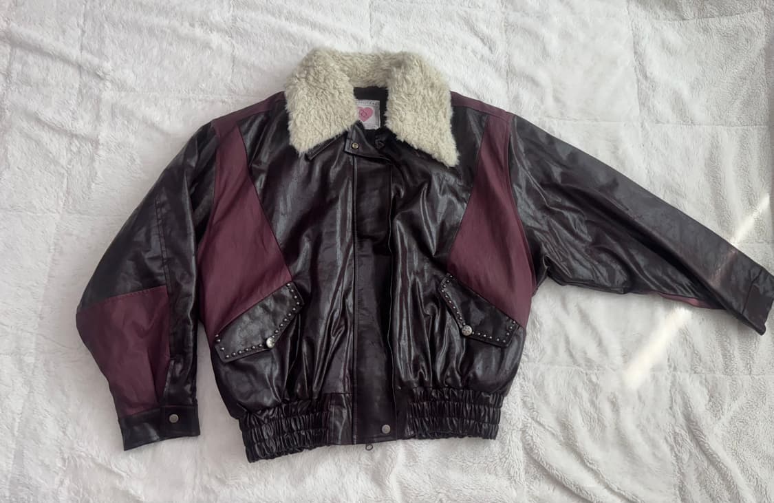 체리퀴리 레더 점퍼 상품이미지2