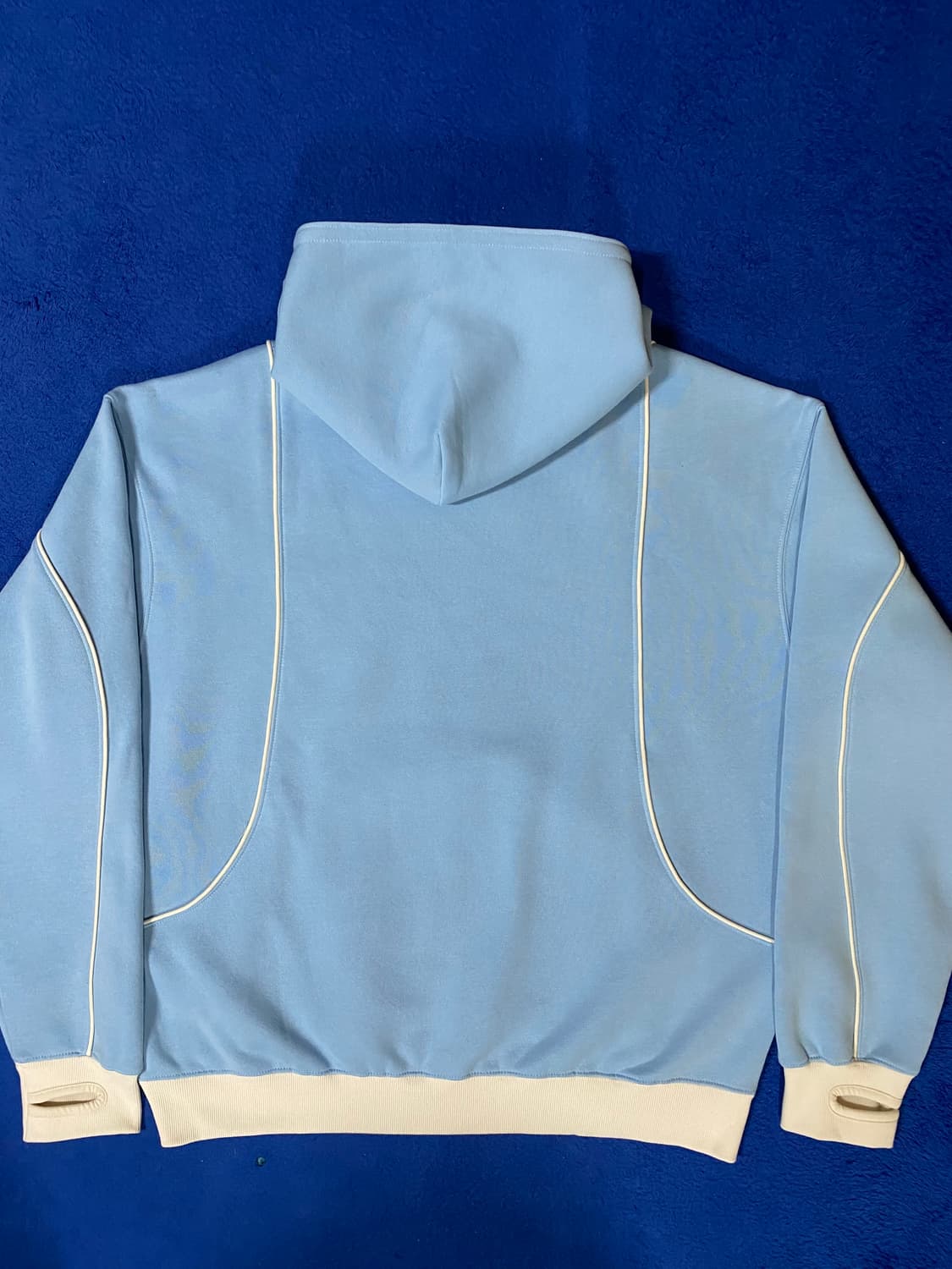 SUNLOVE 썬러브 크레센트 브러쉬드 하늘색 후드티 XL 상품이미지3