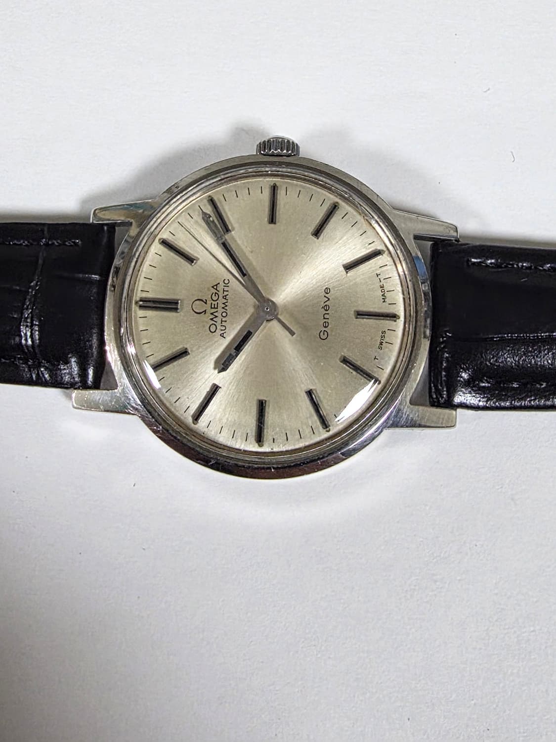 OMEGA 정품 오메가 제네브 실버 다이얼 은행잎 자동36mm 상품이미지2