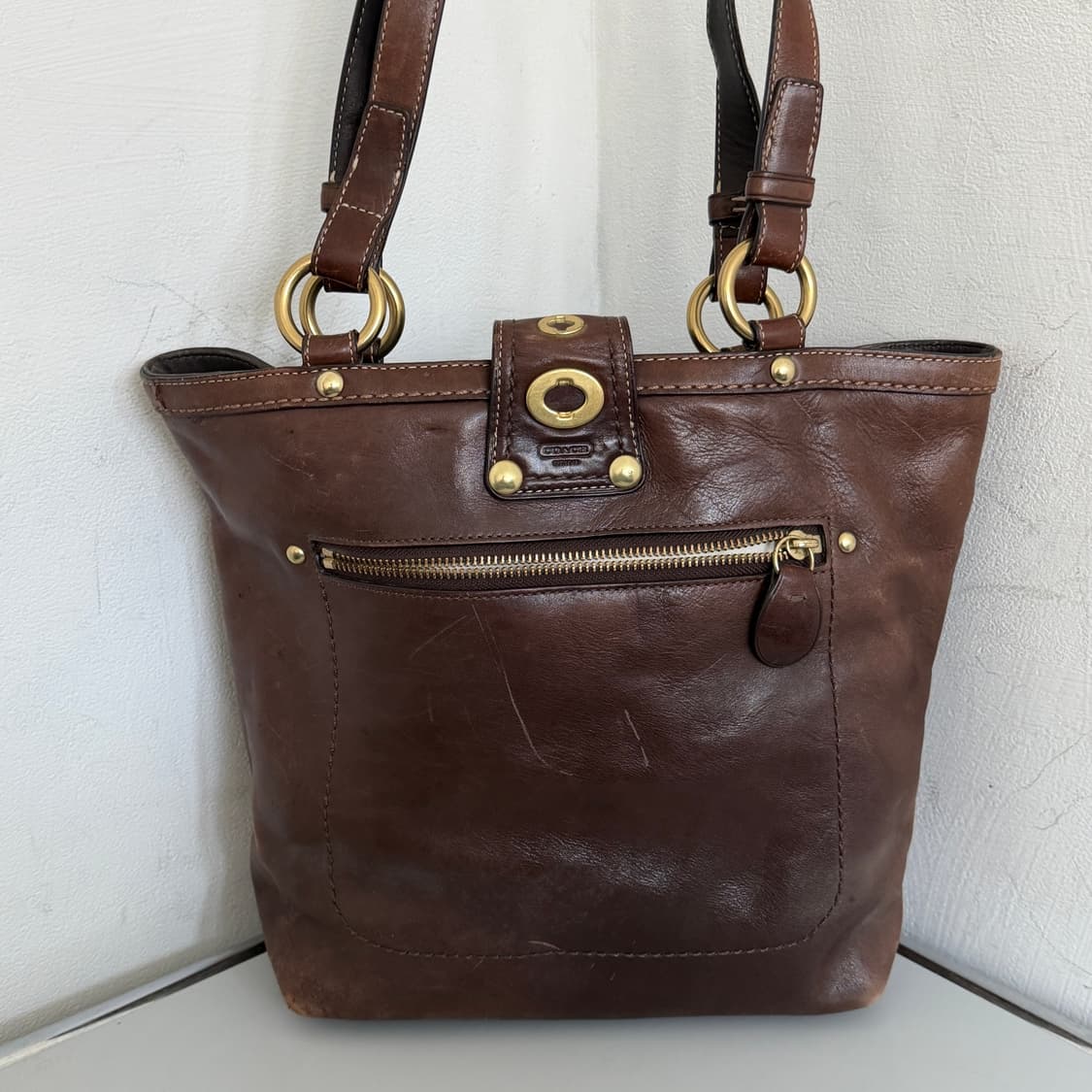 Rare) Vintage Coach leather shoulder bag 상품이미지3