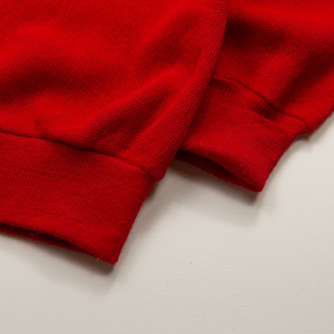 80s IZOD 라코스테 아크릴 가디건 레드 상품이미지6