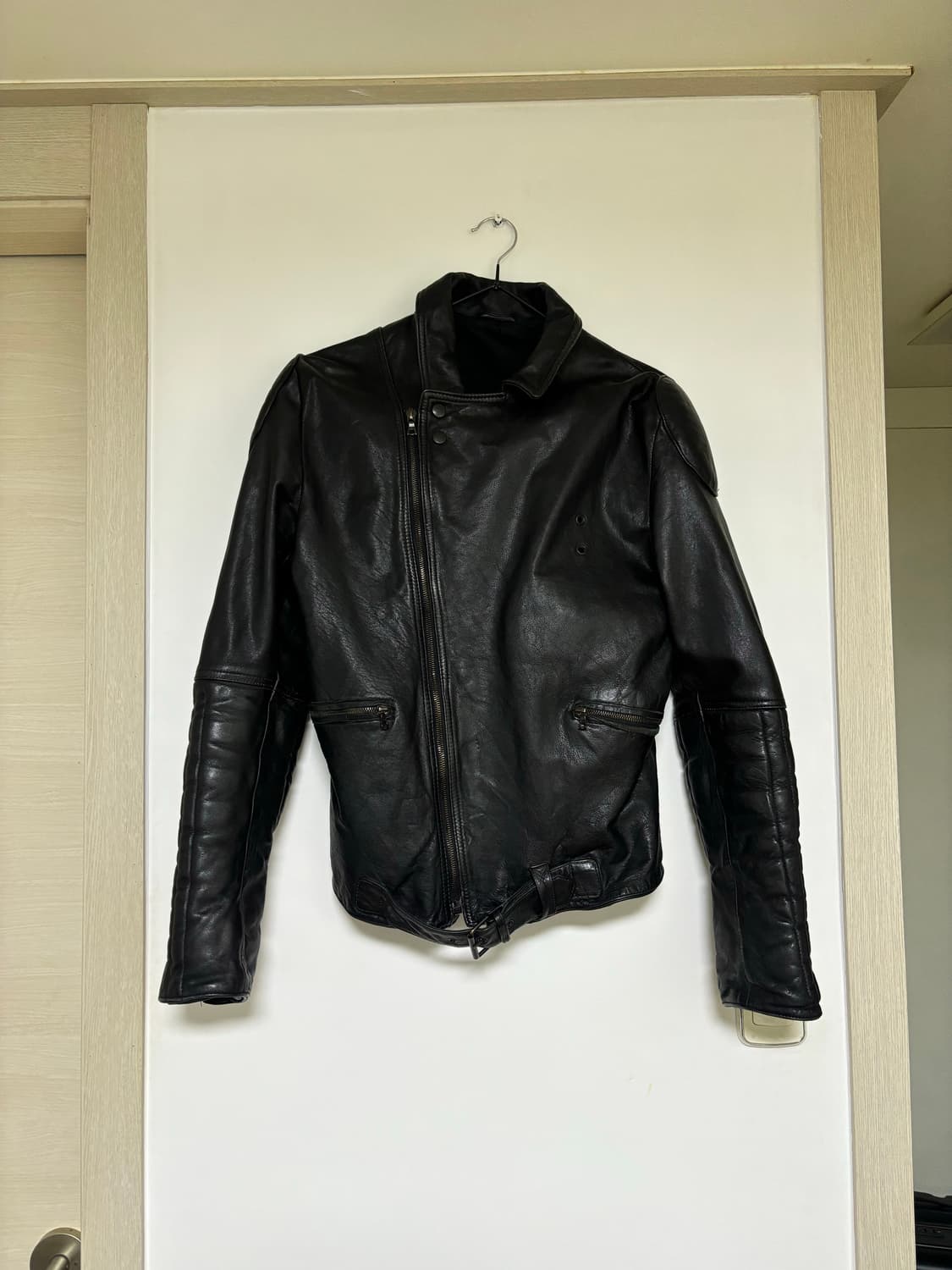 아크네 레더 바이커 자켓 상품이미지1