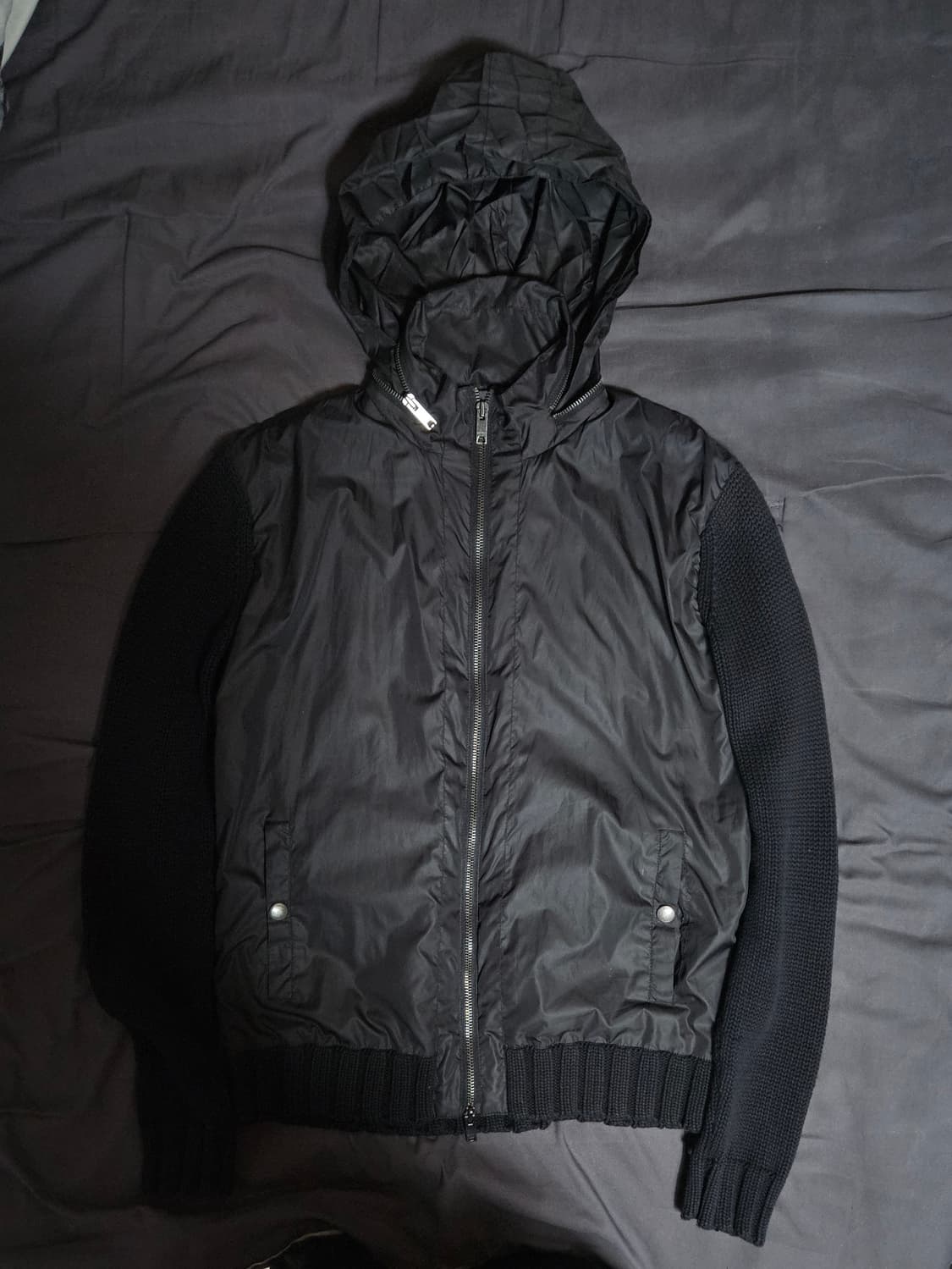 DKNY 니트 바람막이  후드내장 집업 M 상품이미지2