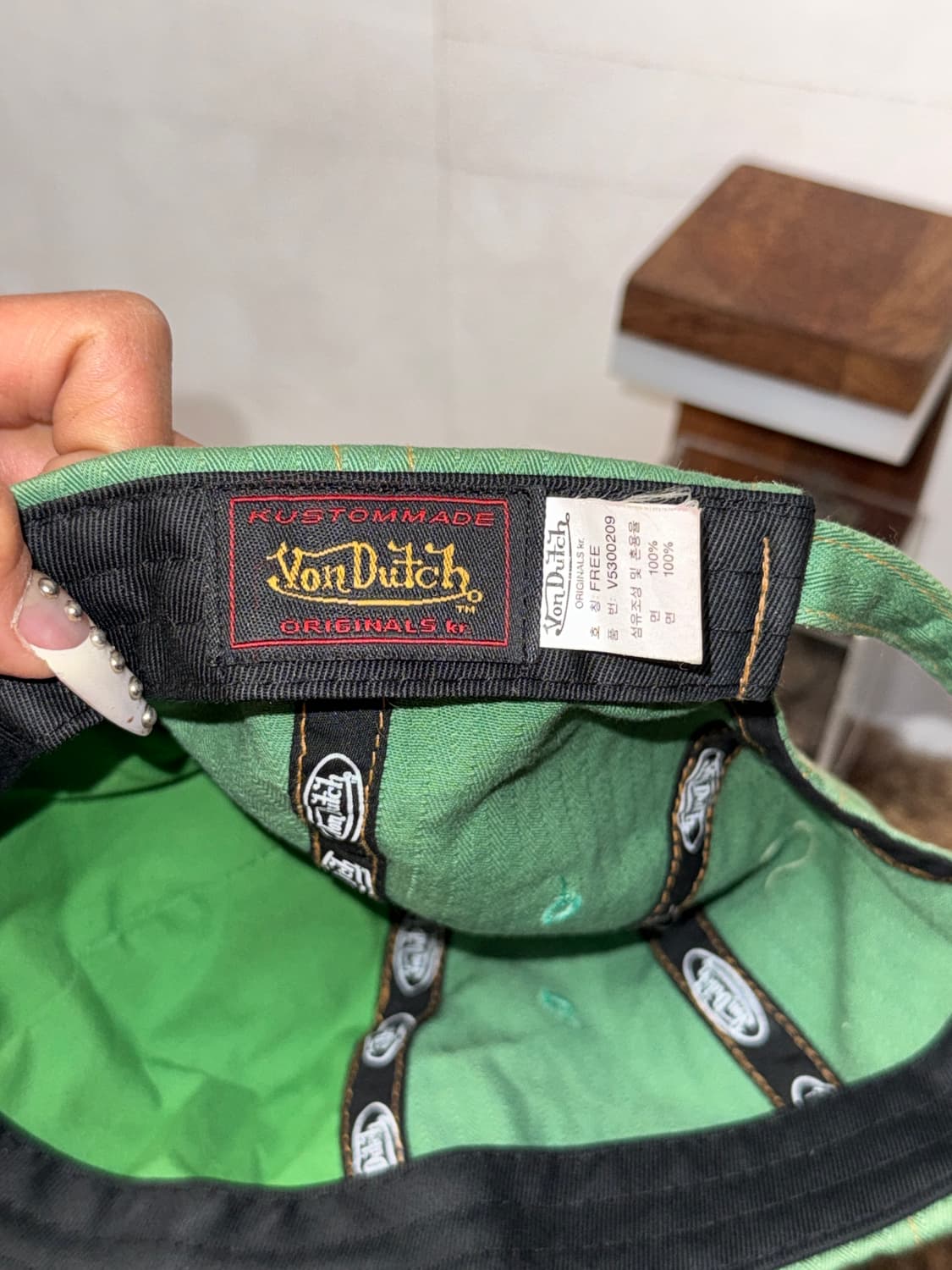 Von Dutch pink green logo ball cap 상품이미지6