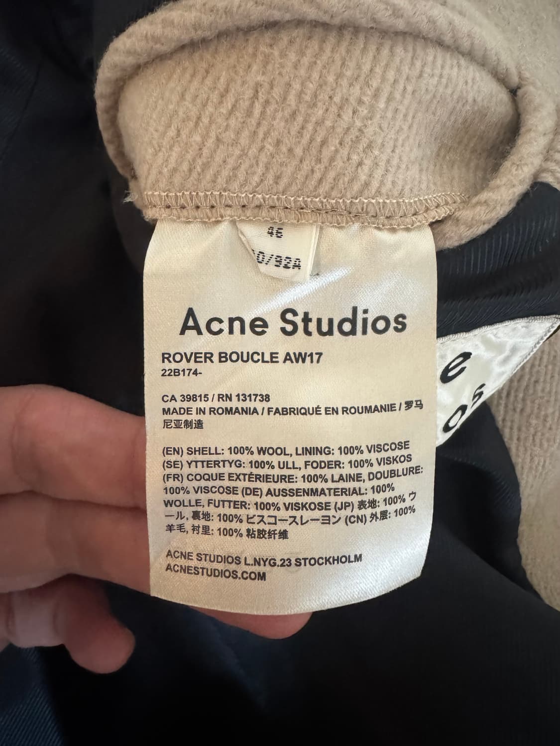 아크네스튜디오 17FW 런웨이 코트 46 상품이미지5