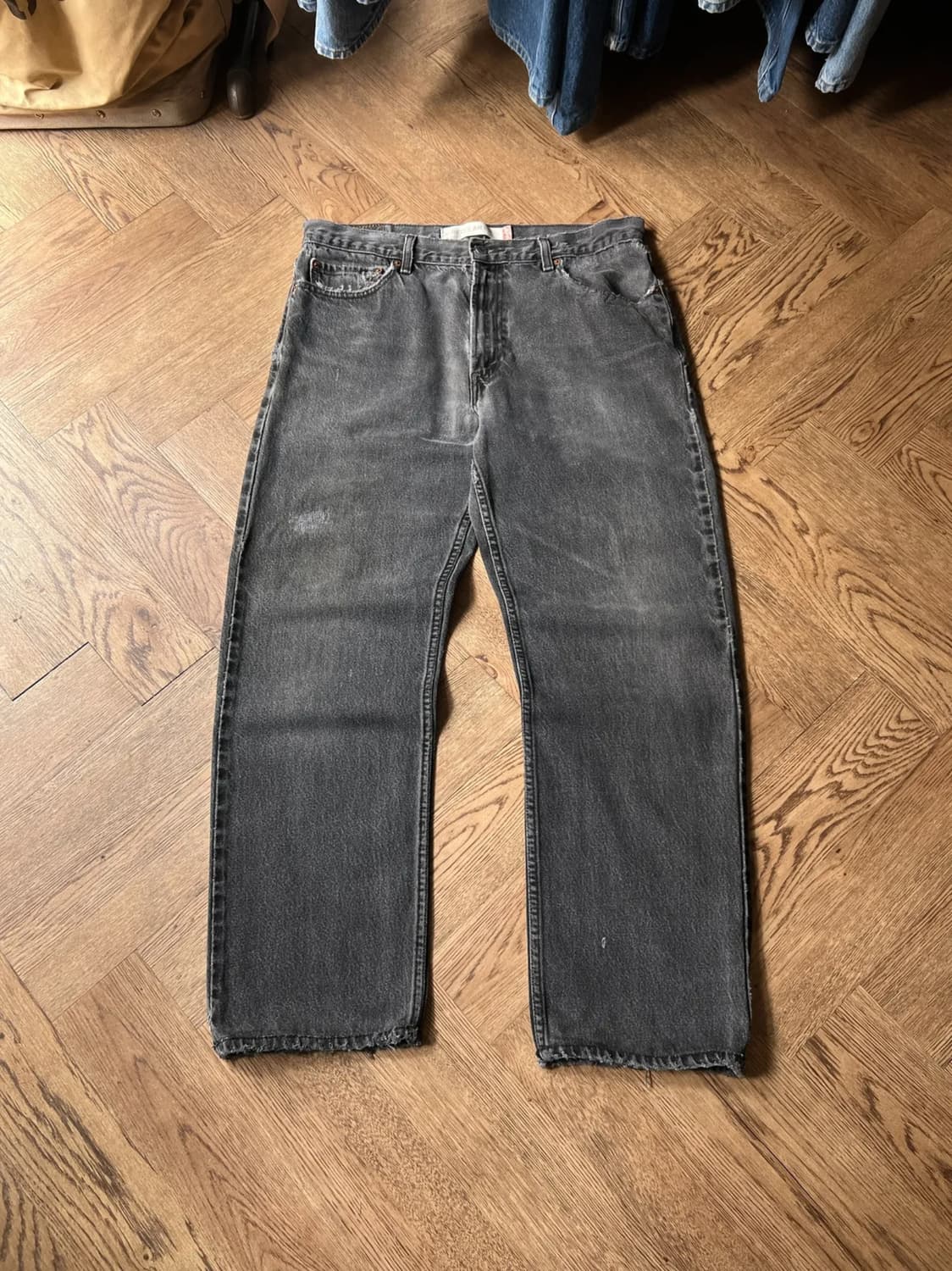 [36]00's 리바이스 505 멕시코제 빈티지 워싱 흑청 데님 팬츠 상품이미지1