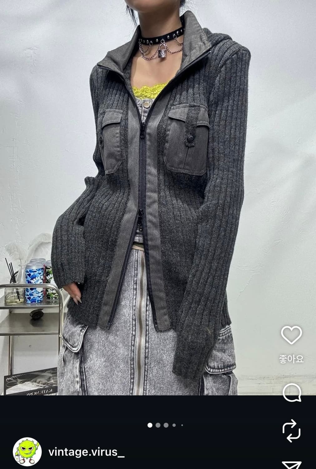 니트 포켓 투웨이 집업 상품이미지1