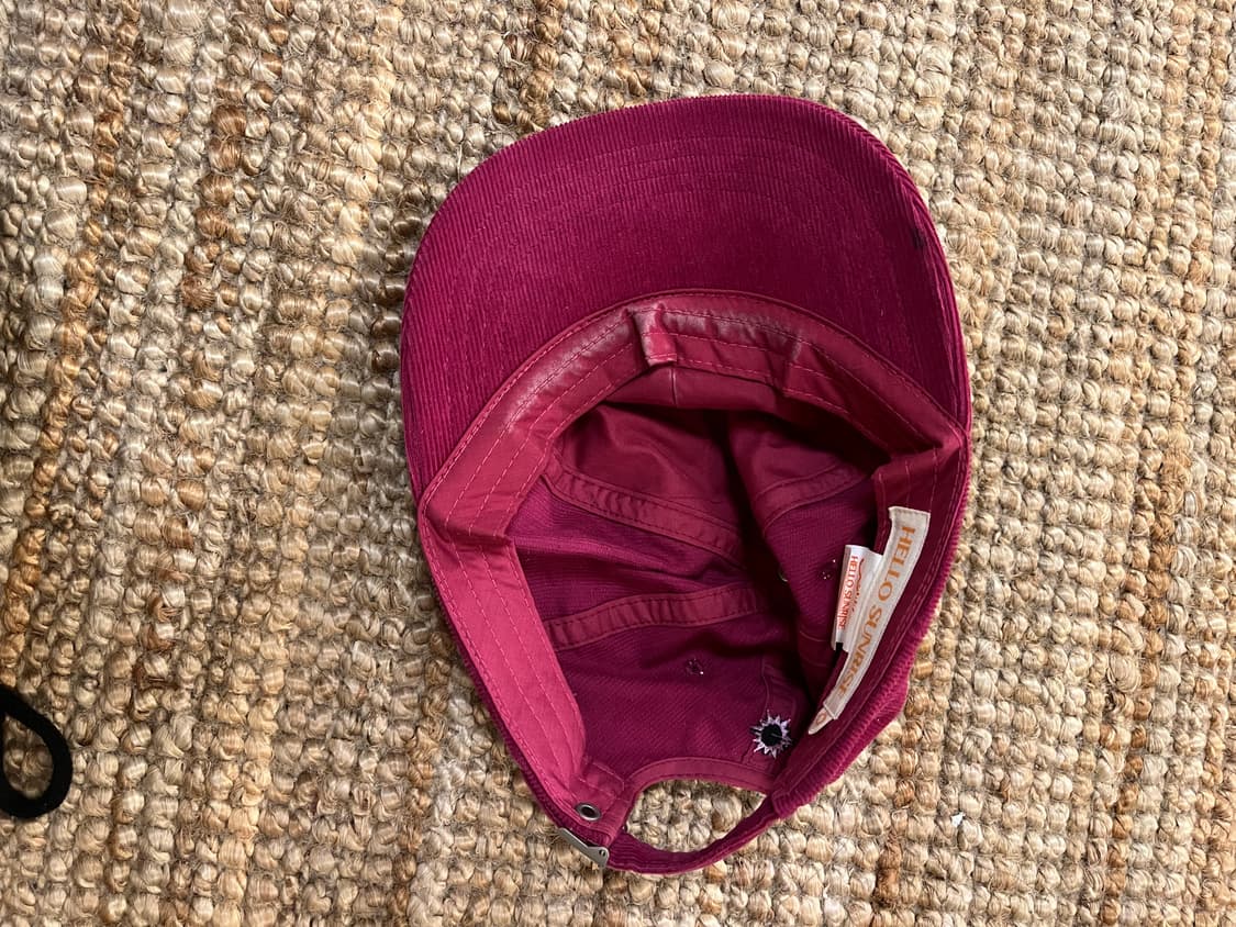 헬로선라이즈 코듀로이 캡모자 핑크 상품이미지3