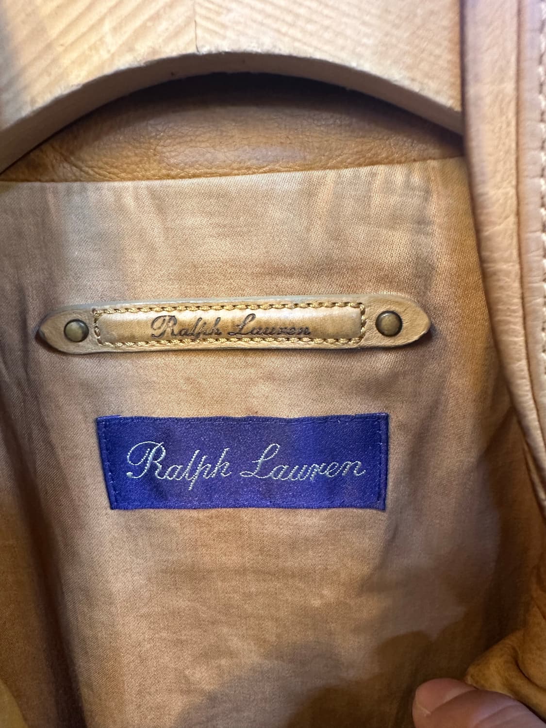 랄프로렌 퍼플라벨 베이지 가죽 자켓 상품이미지2