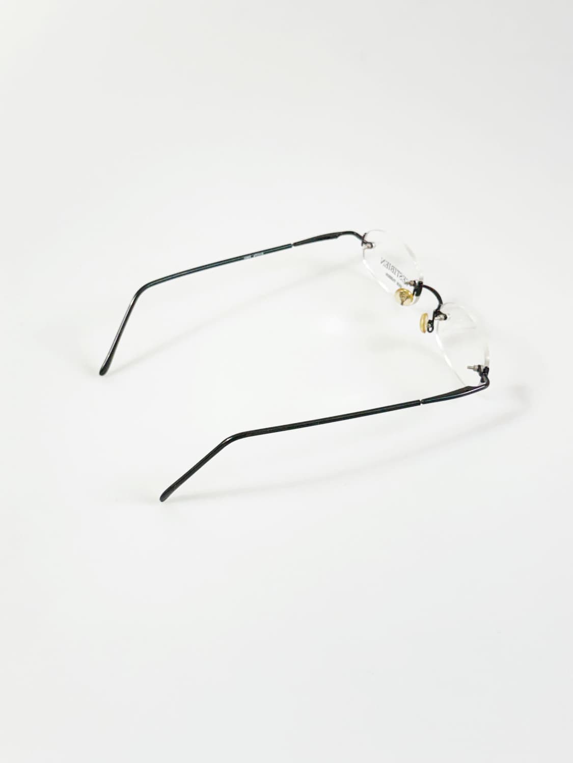 CESTIBIEN 블랙 무테 스퀘어 메탈 빈티지 안경 상품이미지4