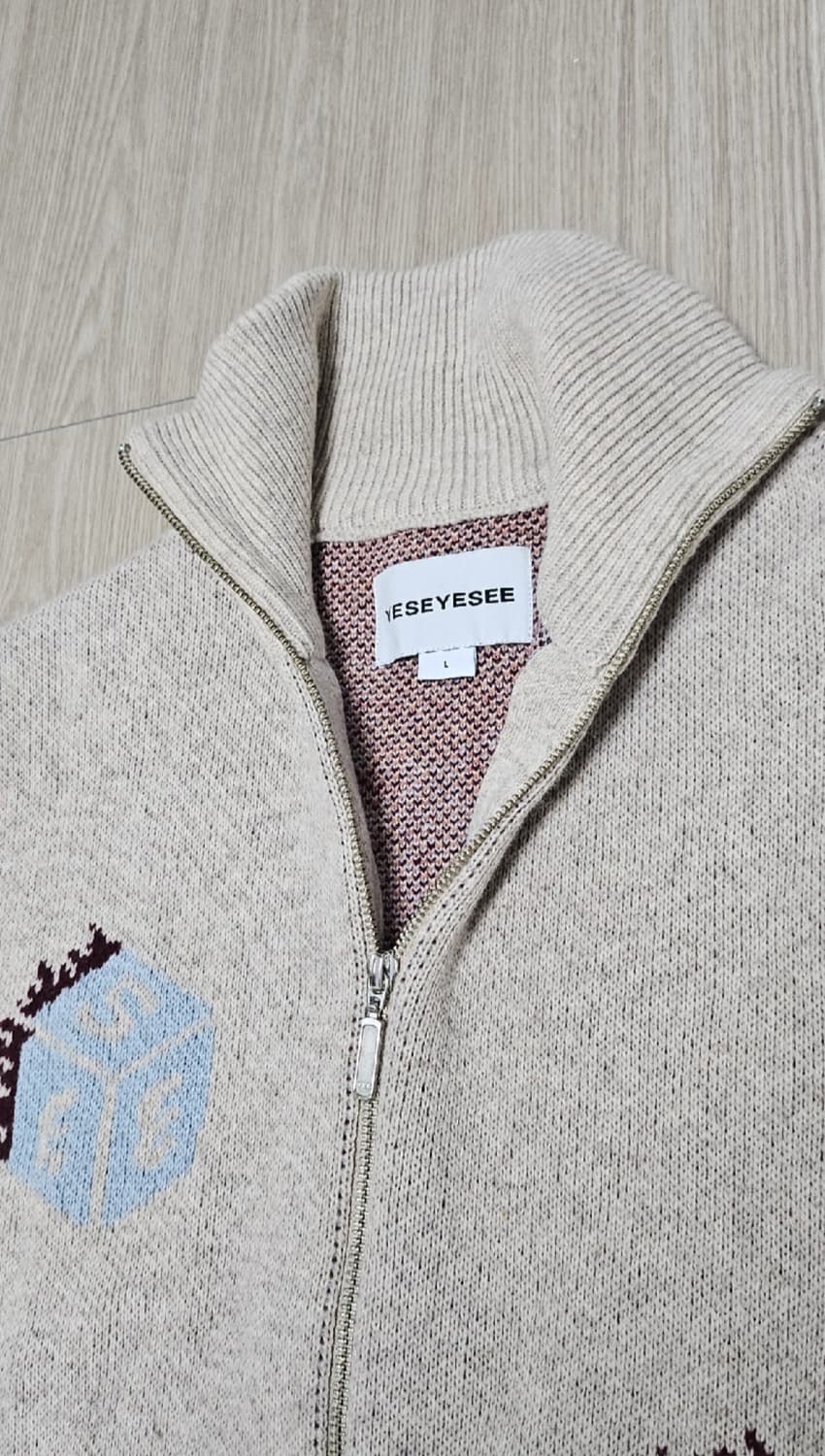 예스아이씨 다이스 니트 집업 L사이즈 상품이미지2