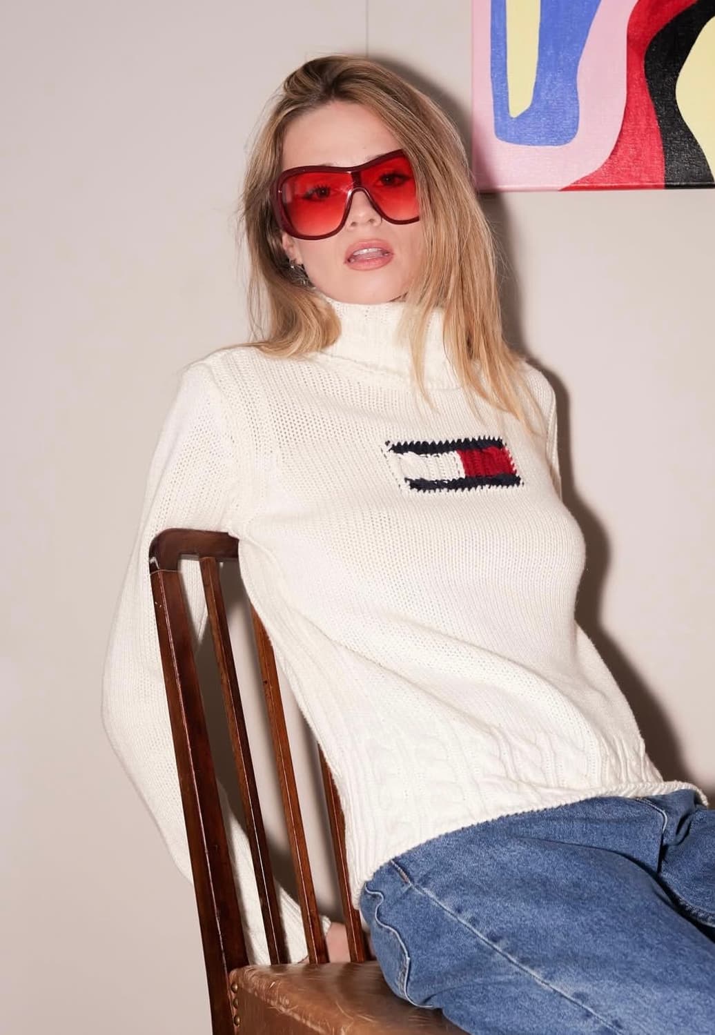 타미힐피거 빈티지 터틀넥 니트 S 상품이미지1