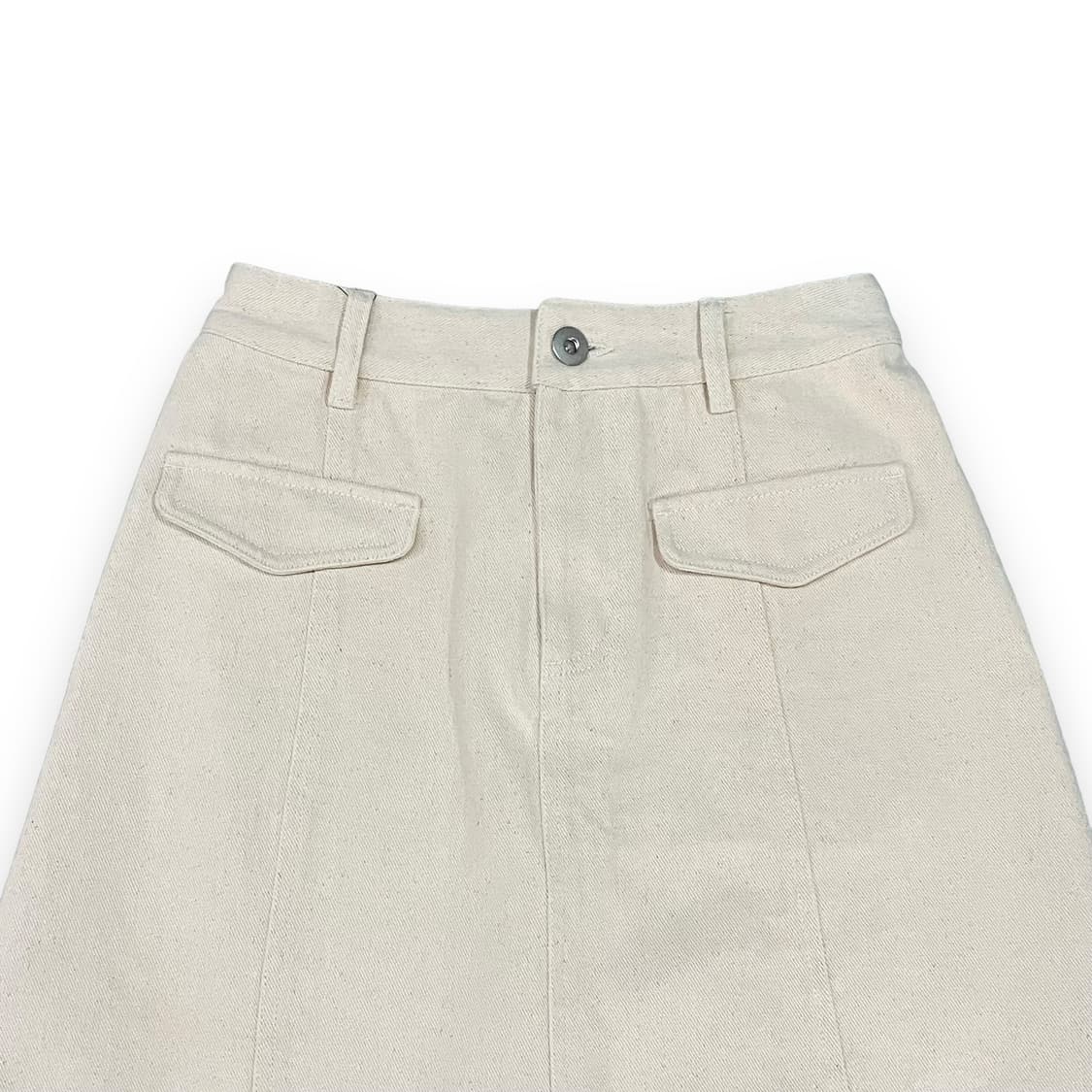 코튼 오트밀 미니스커트 상품이미지4