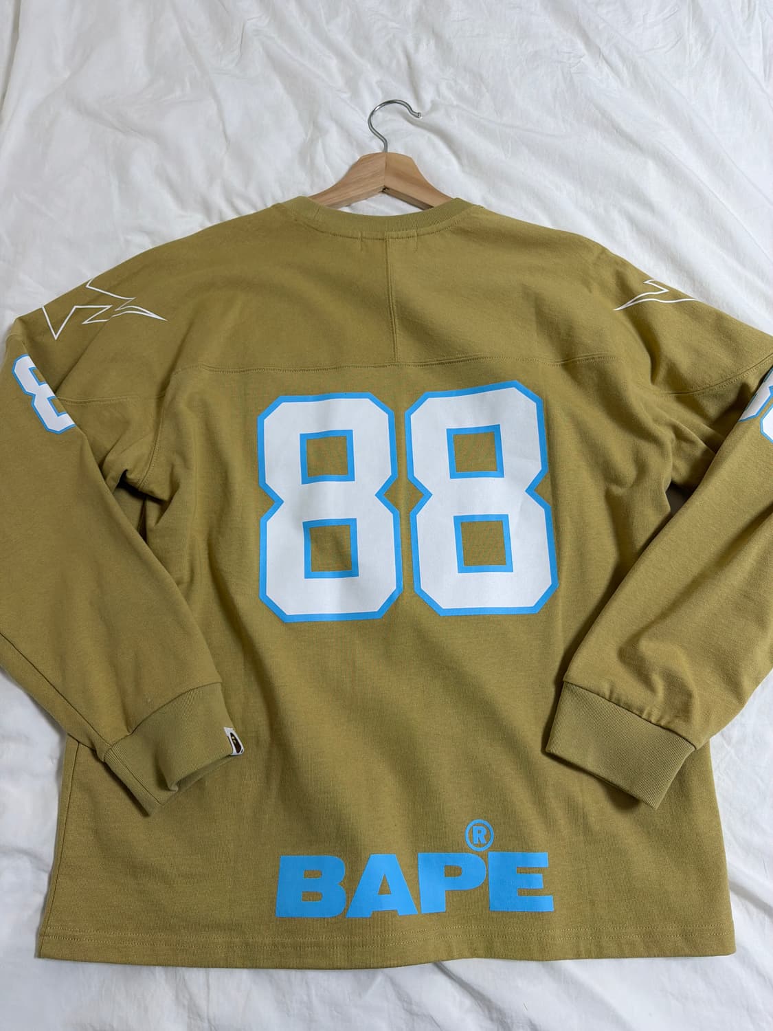 Bape 베이프 88번 롱슬리브 티셔츠 카키 상품이미지3