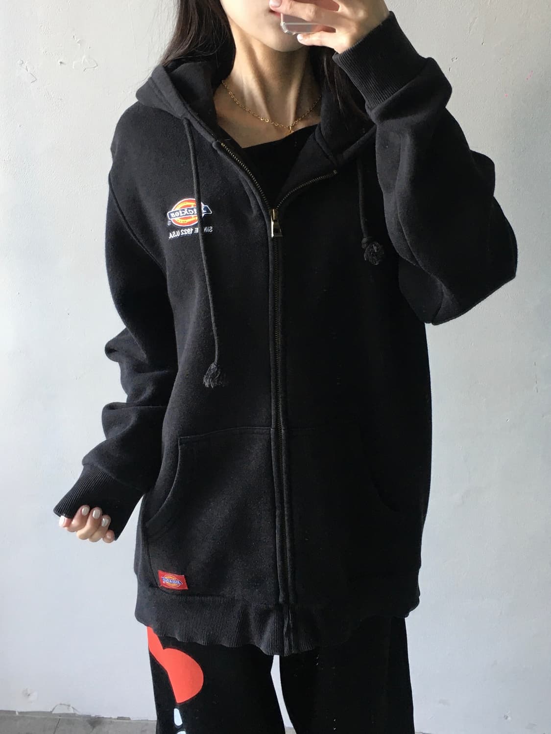 디키즈 가슴로고  후드집업 상품이미지1