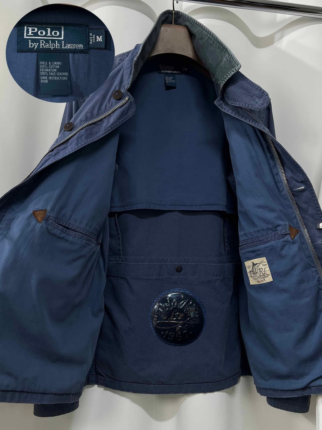 폴로 랄프로렌 워시드 오션블루 피셔맨 모호크 헌팅 자켓 상품이미지3
