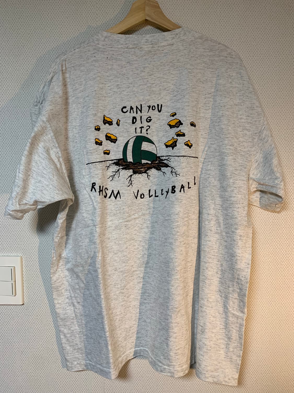 90s 미국빈티지 싱글스티치 Oneita 발리볼 백프린팅 XL 2XL 상품이미지5